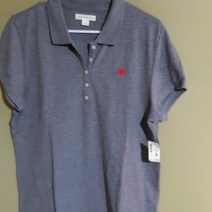 Aeropostal gray with pink logo womens XXL polo